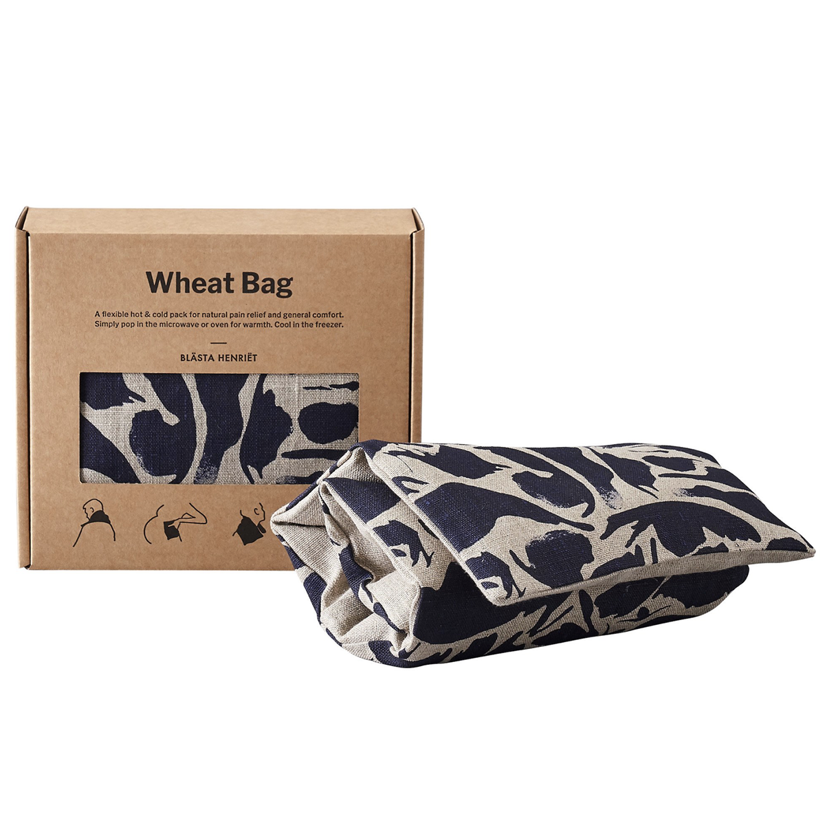 Linen wheat bag blue