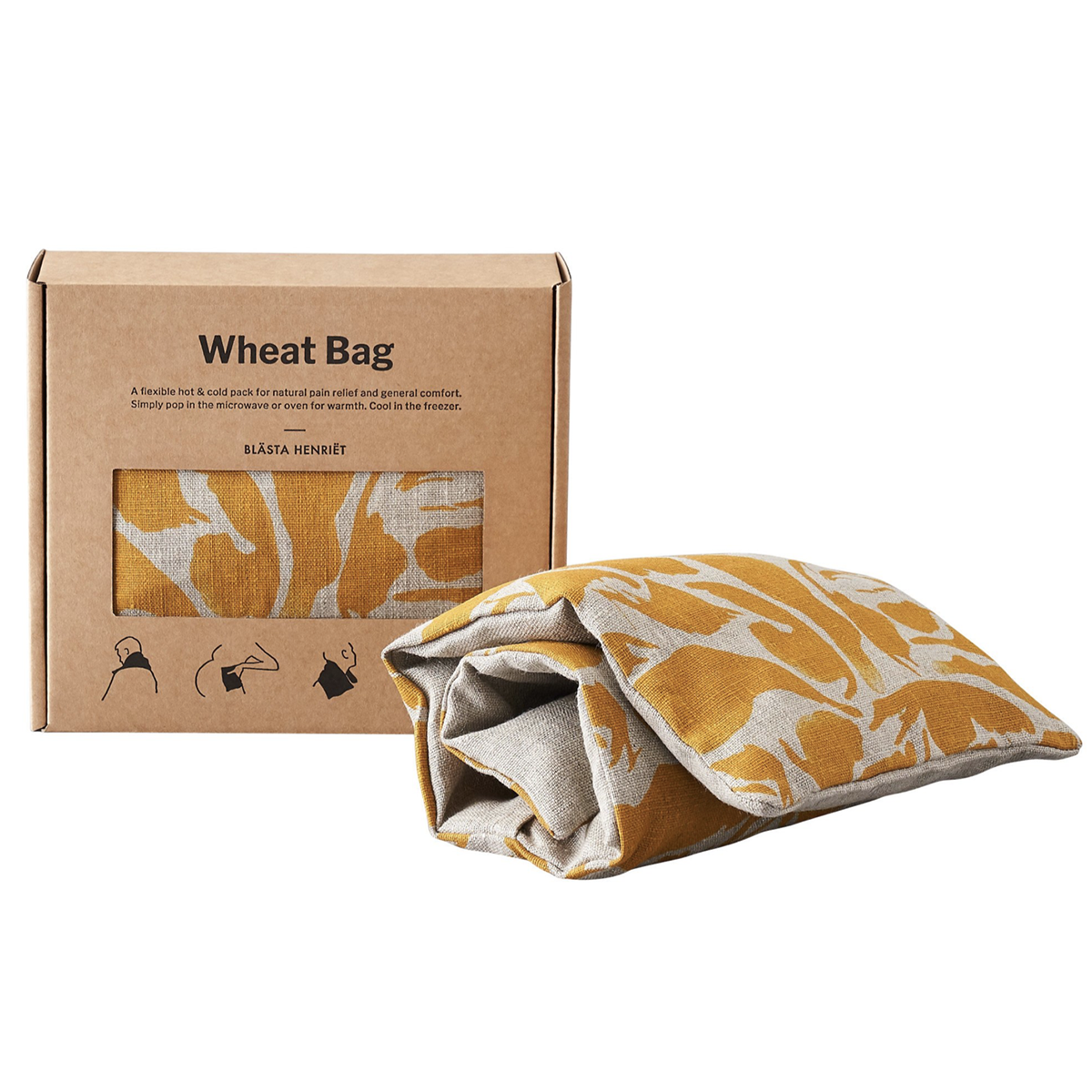 Linen wheat bag yellow