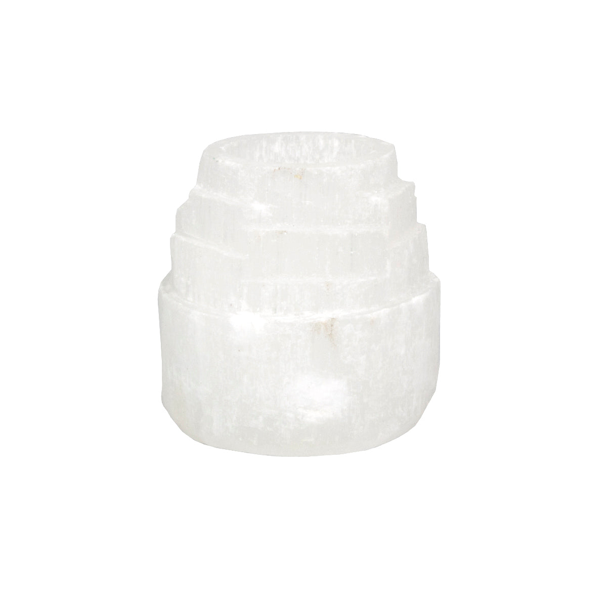 Selenite tea light holder